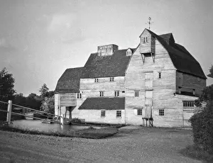 Barns: A large wooden barn