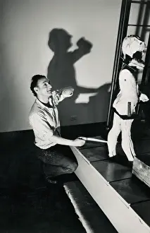Abstraction: Larry Rivers Installing a Sculpture, 1965