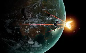 Radiation: A laser anti-asteroid defense system built on an ?