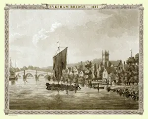 Evesham: Late Victorian view of Evesham Bridge