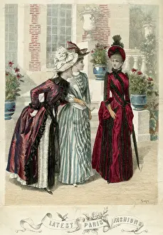 Bustles: Latest Paris Fashions 1888