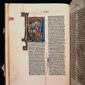Admont: Latin bibel in the monastery library Admont