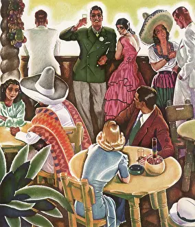 Leans: Latin Man Toasts Couple