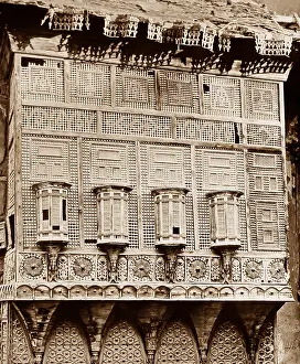 Latticed: Latticed window of house in Cairo, Egypt