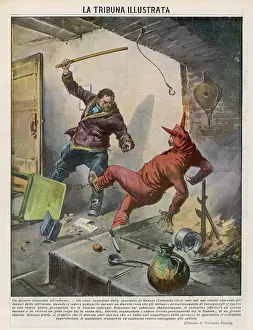 Trickster: Latvian con man in devil costume