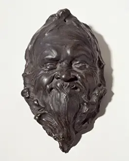 Enamelled: Laughing Mask with pointed beard