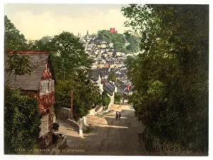 Launceston: Launceston from St. Stephens, Cornwall, England
