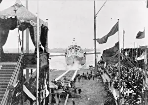 Baptisms: Launch of armored cruiser Gneisenau