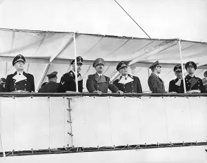 Observed: Launch of battleship Bismarck in Hamburg, Germany