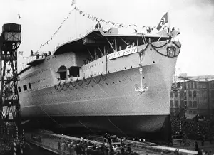 Towed: Launch of the Graf Zeppelin in Kiel, 1938