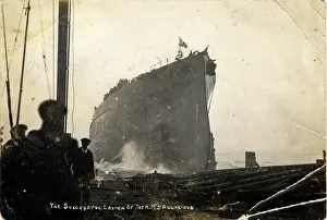 Laird: Launch of HMS Audacious, Birkenhead, England