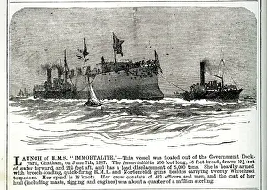Chatham: Launch of HMS Immortalite at Chatham Dockyard, Kent
