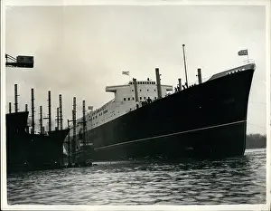 Clydebank: Launch of the Invernia, new Cunard liner