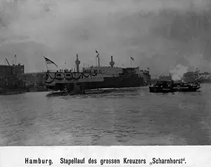 Flagship: Launch of the large cruiser Scharnhorst, 1906