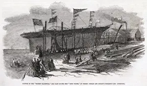 Apr18: Launch of the Marion Macintyre and part of ship Iron Frame