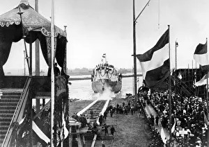 Weser: Launch of SMS Gneisenau, 1906