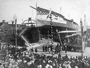 Hannover: Launch of the SMS Hannover, 1905