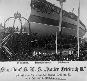 Christens: Launch of the SMS Kaiser Friedrich III. 1896