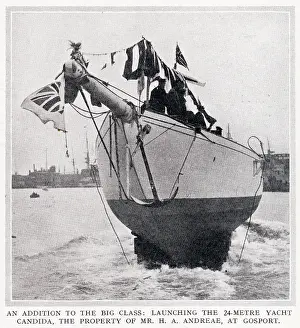 Gosport: Launch of the yacht, Candida