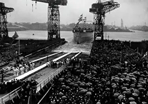 Scheer: Launching of the Admiral Scheer, 1933