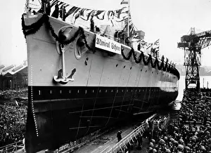 Scheer: Launching of the Admiral Scheer, 1933