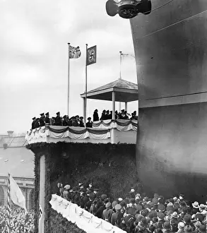 Towed: Launching of the Graf Zeppelin in Kiel, 1938