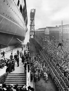 Towed: Launching of the Graf Zeppelin in Kiel, 1938
