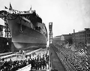 Towed: Launching of the Graf Zeppelin in Kiel, 1938