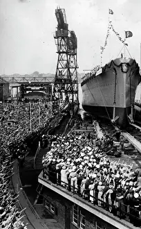 Muller: Launching of the heavy cruiser Blucher, 1937