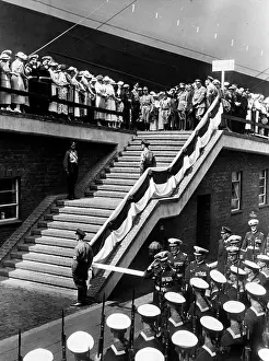 Christening: Launching of the heavy cruiser Blucher, 1937