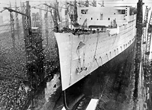 Launching: Launching of the Queen Mary, 1934