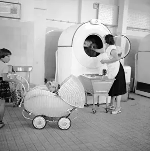 Launderette: In a launderette