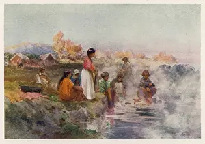 Maori: LAUNDRY IN A HOT SPRING