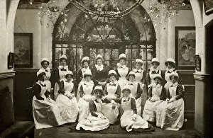 Aprons: Laundry Staff at Whittingham Asylum, near Preston, Lancs