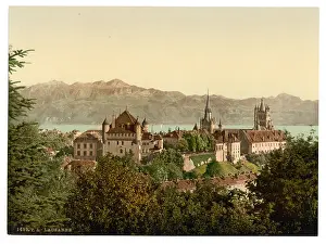 Lausanne: Lausanne, general view, with Savoy Alps, Geneva Lake, Switze