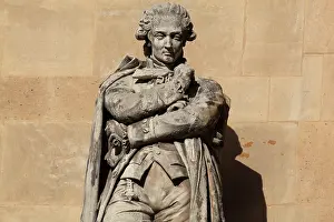 Maillet: Lavoisier statue, Cour Napoleon, Louvre, Paris, France