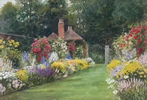 Walford: Lawn with borders and house beyond