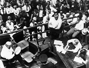 Scopes: Lawyers William Jennings Bryan (left) and ?