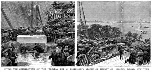 Bartholdi: Laying the cornerstone for the Statue of Liberty
