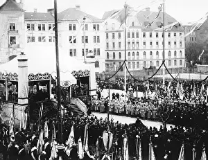 Groundbreaking: Laying the foundation stone of the Prince Regent Monumen