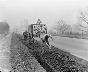Roadworks: Laying- New By Pass Lighting Cables, Sidcup