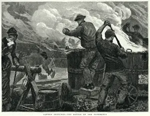 Pavements: Laying Pavements in London 1877