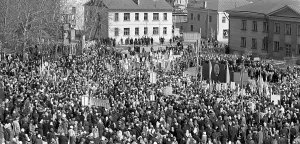Cheredintsev: Laying of Yuri Gagarin's monument. Smolensk region, 1969