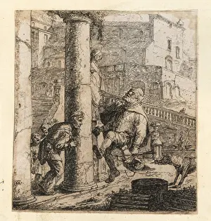 Fortunes: Lazarillo de Tormes and the blind man bumping into a pillar