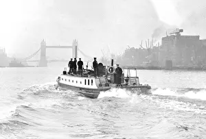 Beta: LCC-LFB fireboat Beta III, midstream on River Thames