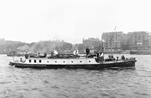 Beta: LCC-LFB fireboat Beta III, midstream on River Thames