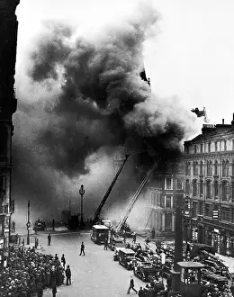Farringdon: LCC-LFB Major fire, Farringdon Street EC4