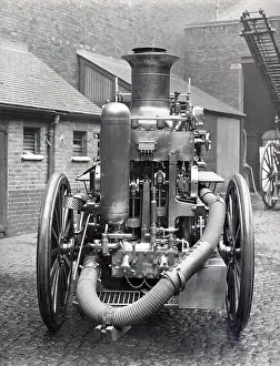 Shand: LCC-LFB rear of a Shand Mason steam fire engine