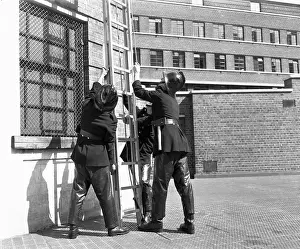 Drills: LCC-LFB Recruit firefighters training at Brigade HQ, SE1