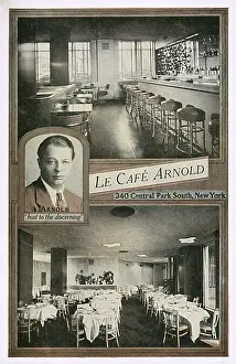 Cloths: Le Cafe Arnold, Central Park South, New York City, USA